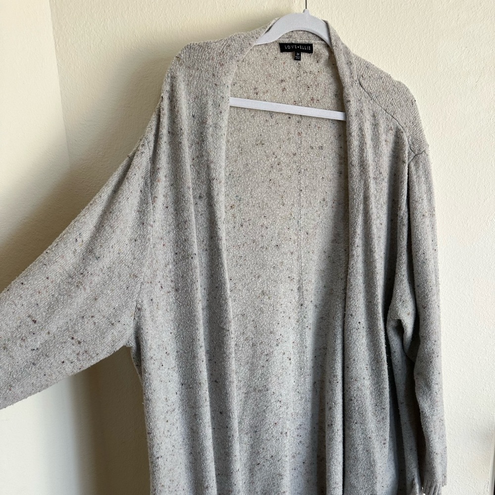 Size 2x Love Ellie Long Cream Sweater - Picture 3 of 4